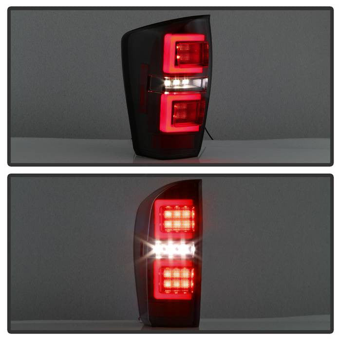 Spyder Toyota 16-19 Tacoma installed LED tail lights smoke