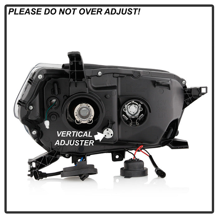 Spyder Toyota 4Runner 10-13 Projector Headlights Chrome adjust