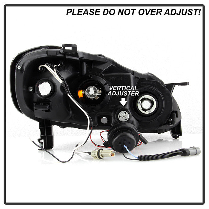 Spyder Toyota Corolla 03-2008 Projector Headlights LED Halo Black