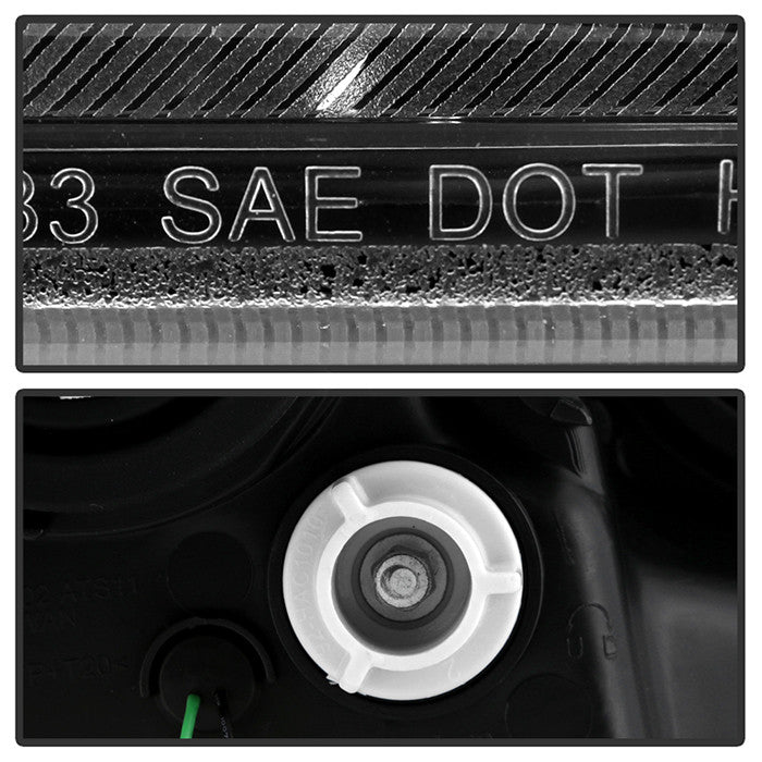 Spyder Toyota Corolla 11-2013 Projector Headlights Halogen Model DRL LED Black