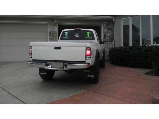 Toyota Tacoma 01-04 LED Tail Lights - Red Clear installed