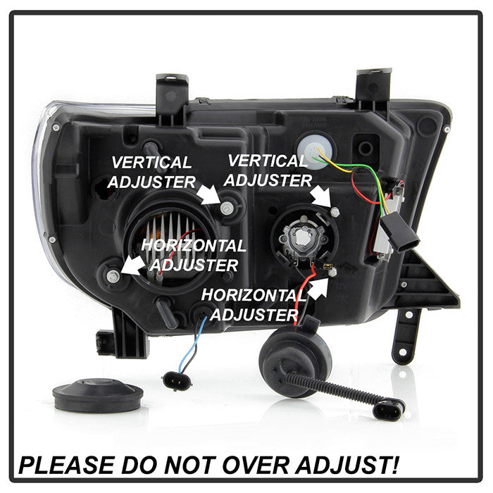 PRO-YD-TTU07V3PL-SEQ-BK Toyota Tundra 07-09 / Sequoia 08-10 Pro Headlights adjuster for adjustments