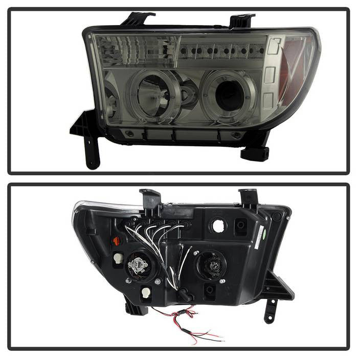 PRO-YD-TTU07-HL-SM Toyota Tundra/ Sequoia 08-13 Halo Pro Headlight backside of the rear or back panel of the light housing