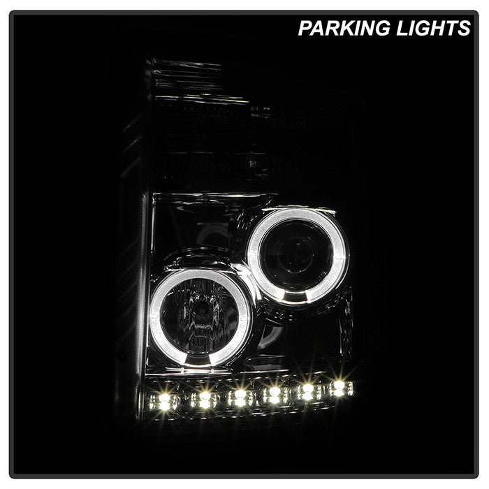 Super Duty 11-16 Halo pro Headlights Smoke