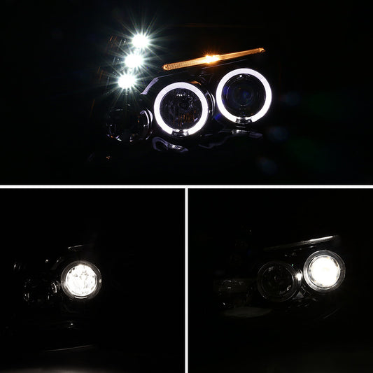 2005-2011 Tacoma Dual Halo Projector Spec-D Headlights Black Smoked