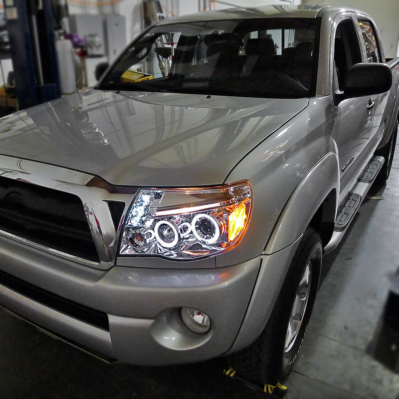 Spe-D 2005-2011 Tacoma Dual Halo Projector Spec-D Headlights Chrome