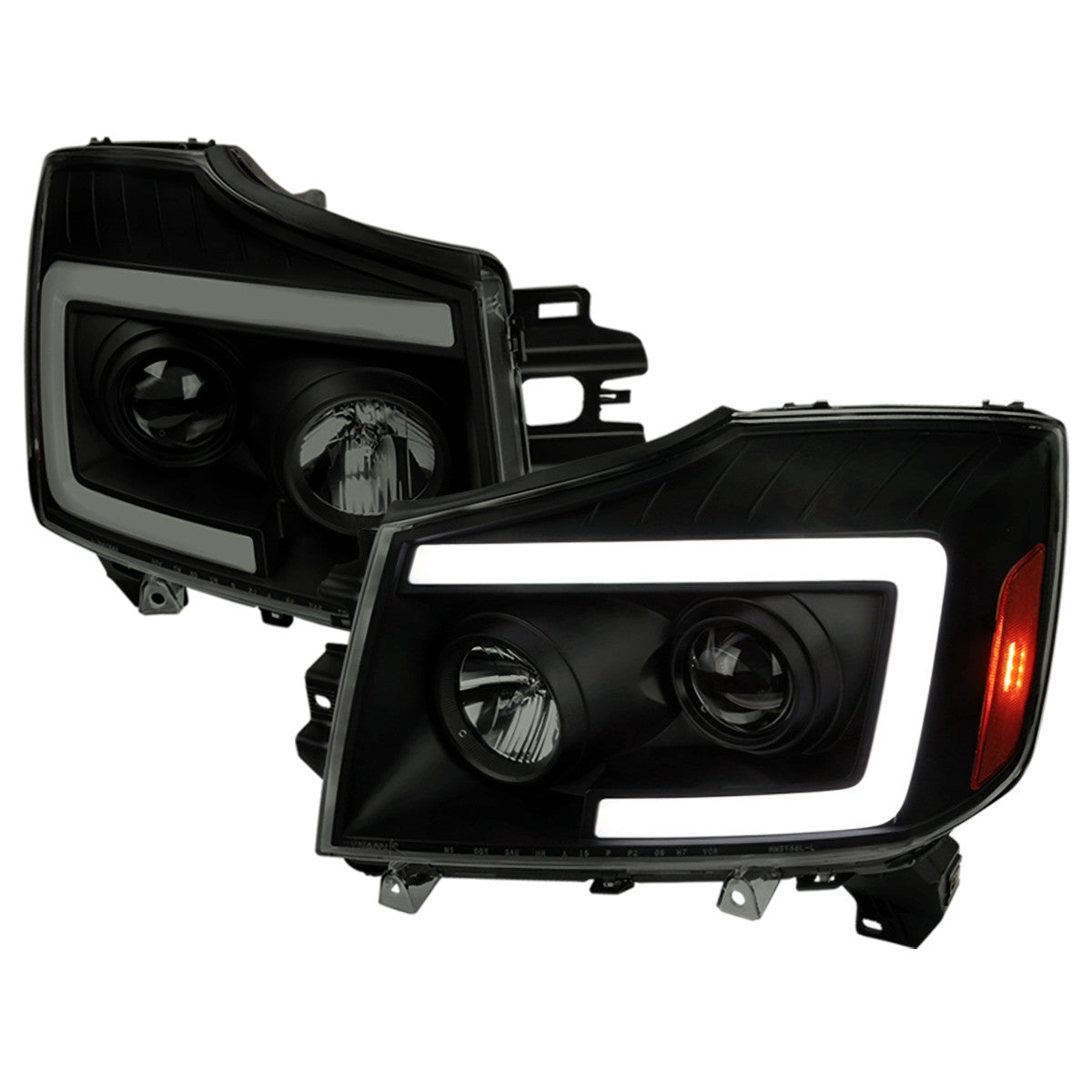 Spec-D 04-15 Titan 04-07 Armada Sequential Headlights LED Smoked