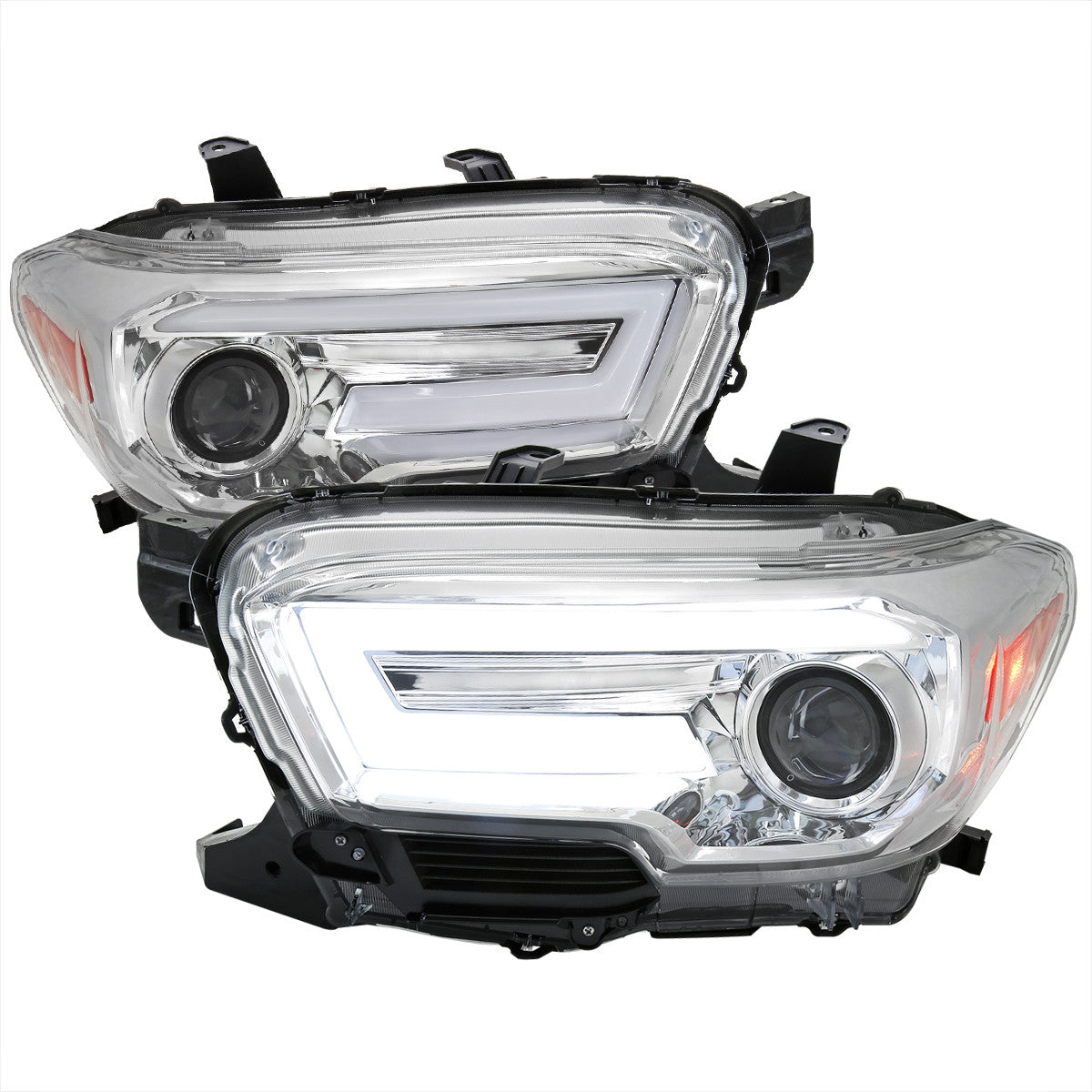 Spec-D 16-21 Toyota Tacoma Sequential LED Headlights Chrome