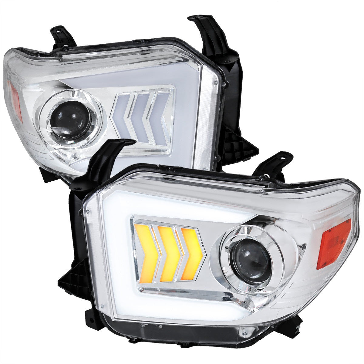Spec-D 2014-2021 Tundra Sequential LED Arrow Headlights Chrome