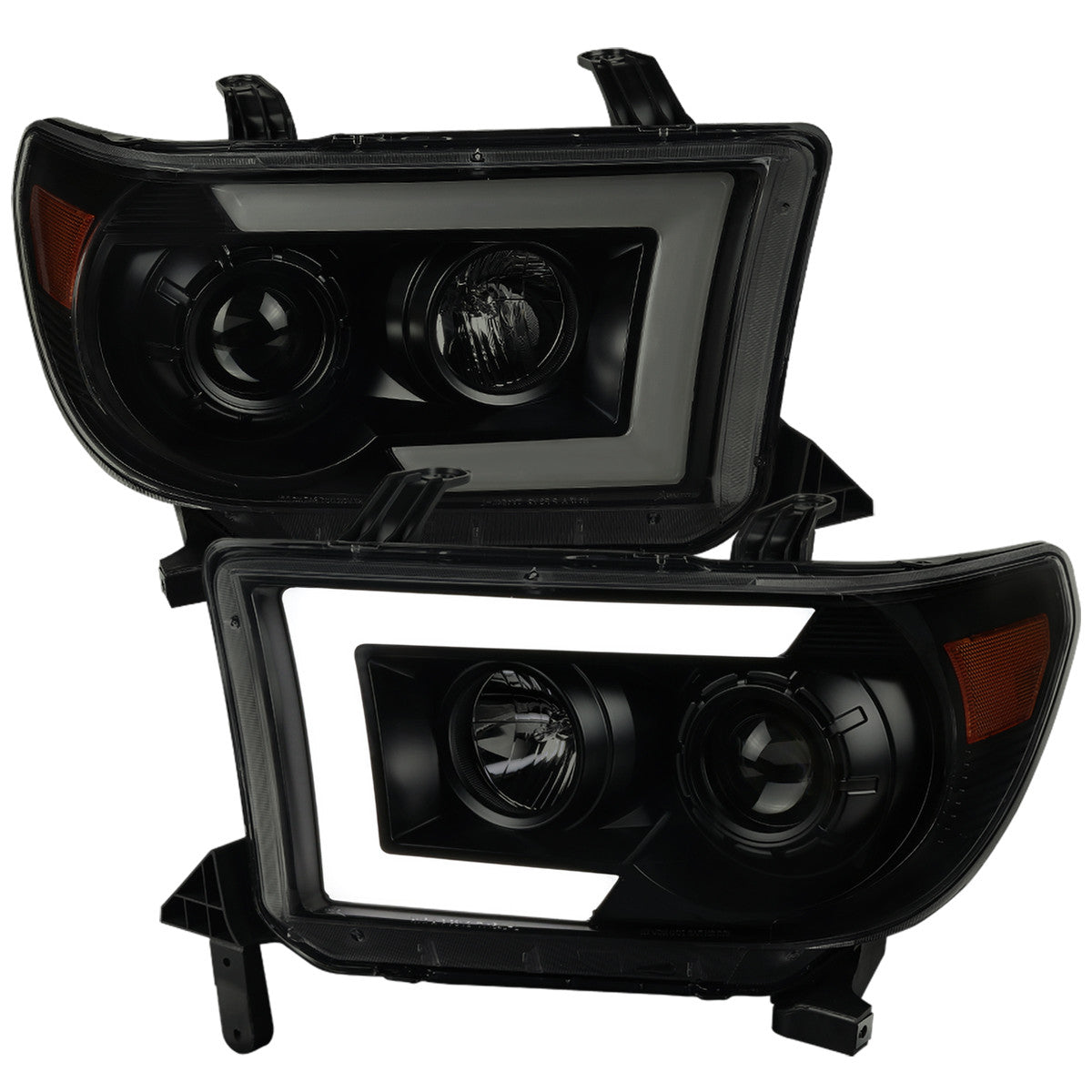 Spec-D 2007-13 Tundra 08-17 Sequential Projector Headlights Sequential Black Smoked