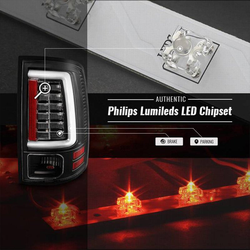 2013-2018 Dodge Ram 1500 LED tail lights all black