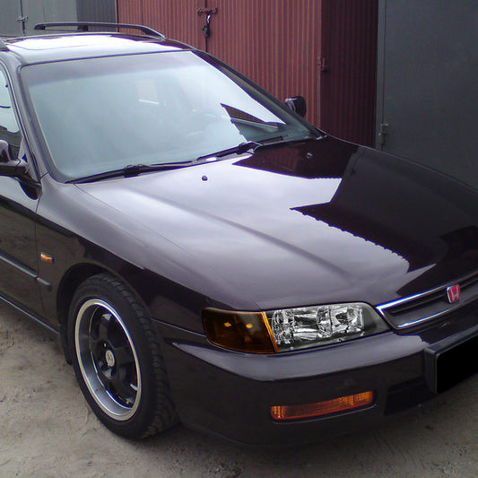 1994-1997 Honda Accord Black Spec-D Headlights Amber Corner