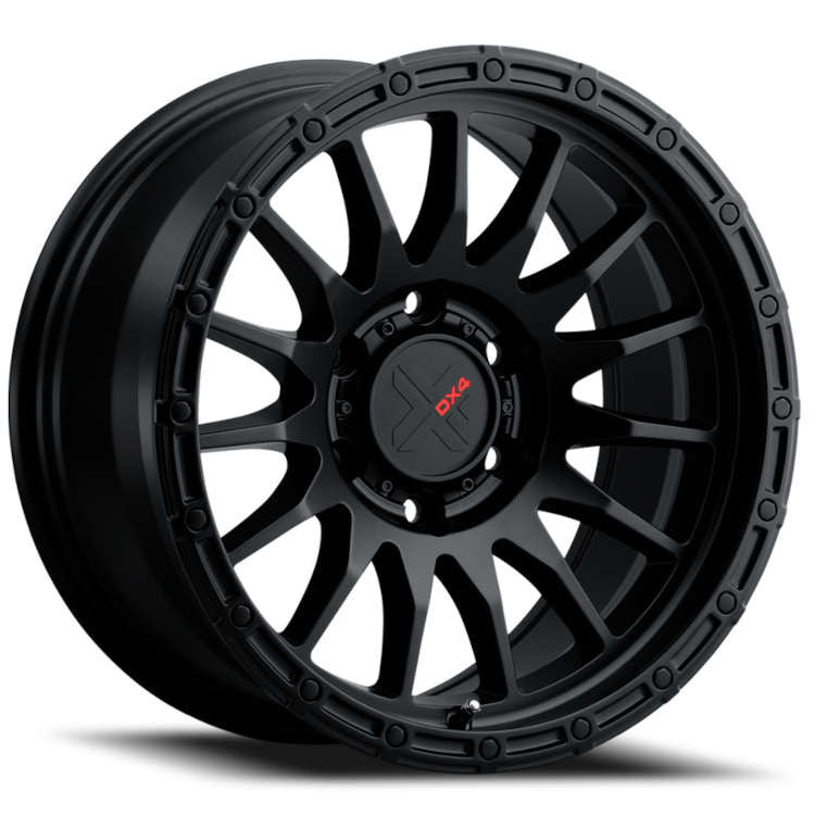DX4 Caper 17x8.5 wheels 5x139.7 Flat Black Full Painted ET0