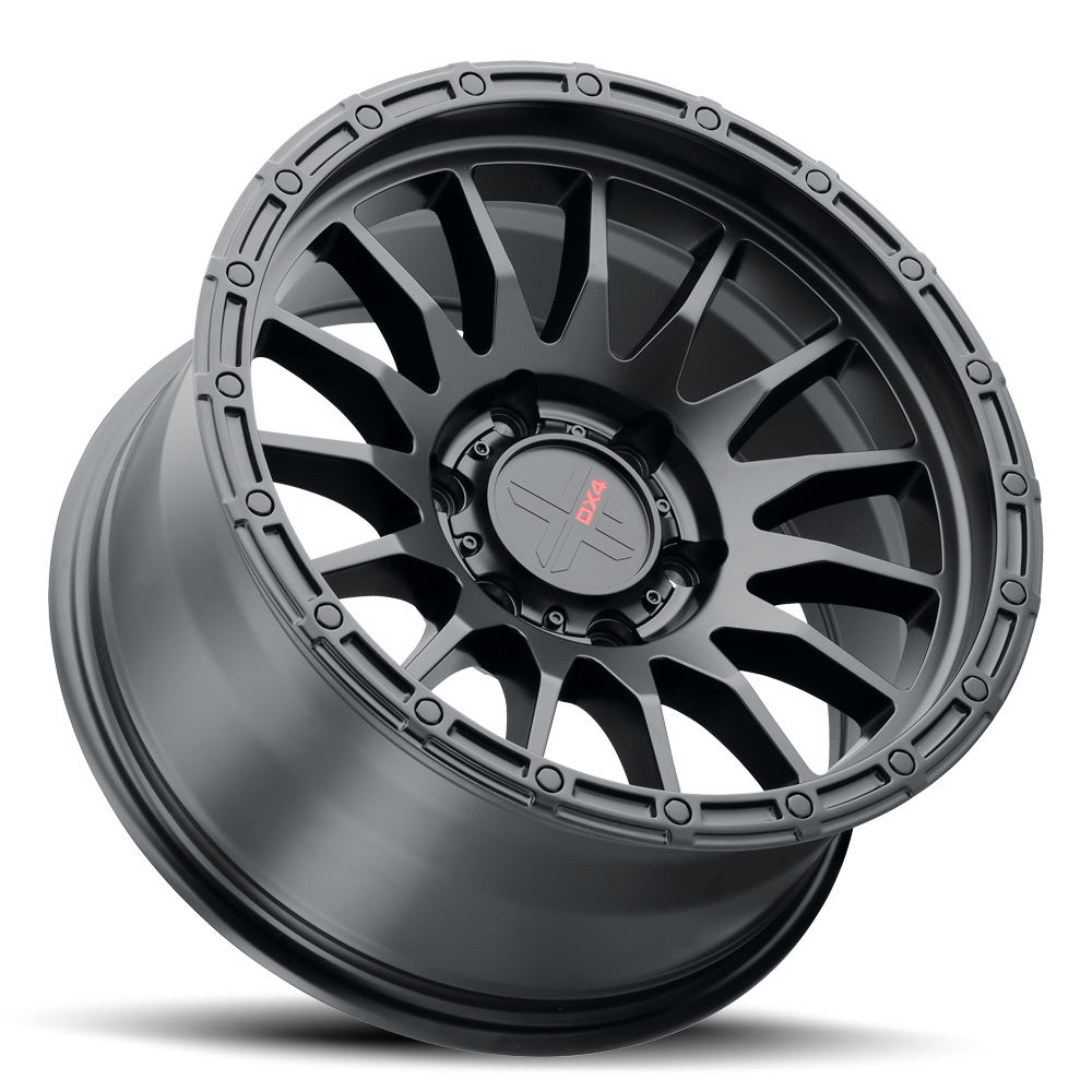 DX4 Caper 17x8.5 wheels Ford F250 Flat Black offroad 4x4 rim