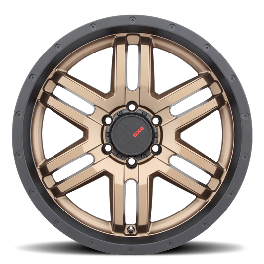 DX4 Dyno 20X9 wheels GMC Sierra 1500 Frozen Bronze Blk Lip 4x4 rims