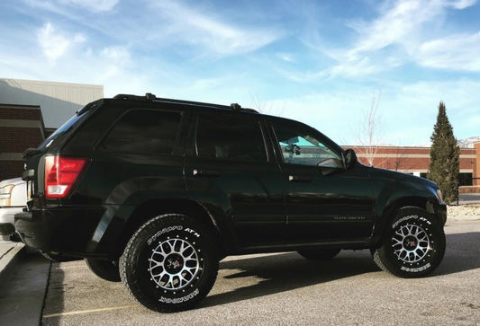 DX4 16x8.5 GEAR 5x5.5 Frontier matte machined black wheels