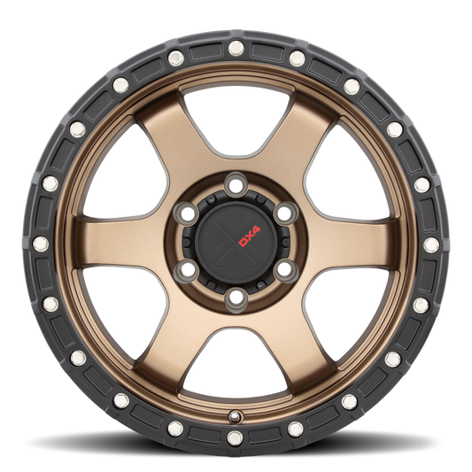DX4 Nitro 16X8 wheels GMC Sierra 1500 Frozen Bronze Blk Lip 4x4 rims