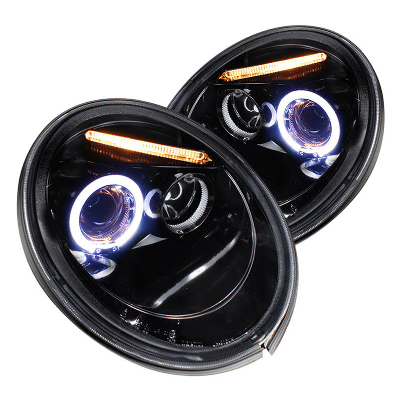 Spec-D 98-05 Vw Beetle Projector Glossy Black Headlights