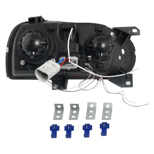 1993-1998 VW Golf Projector Black Spec-D Headlights Smoked Lens