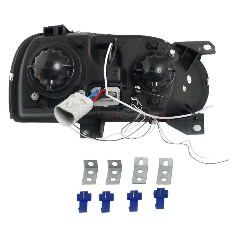 1993-1998 VW Golf Projector Black Dual Halo Spec-D Headlights