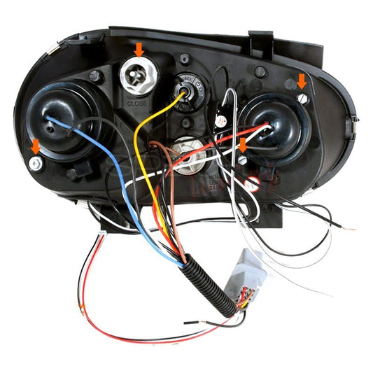 1999-2005 VW Golf Halo Projector Spec-D Headlights Black