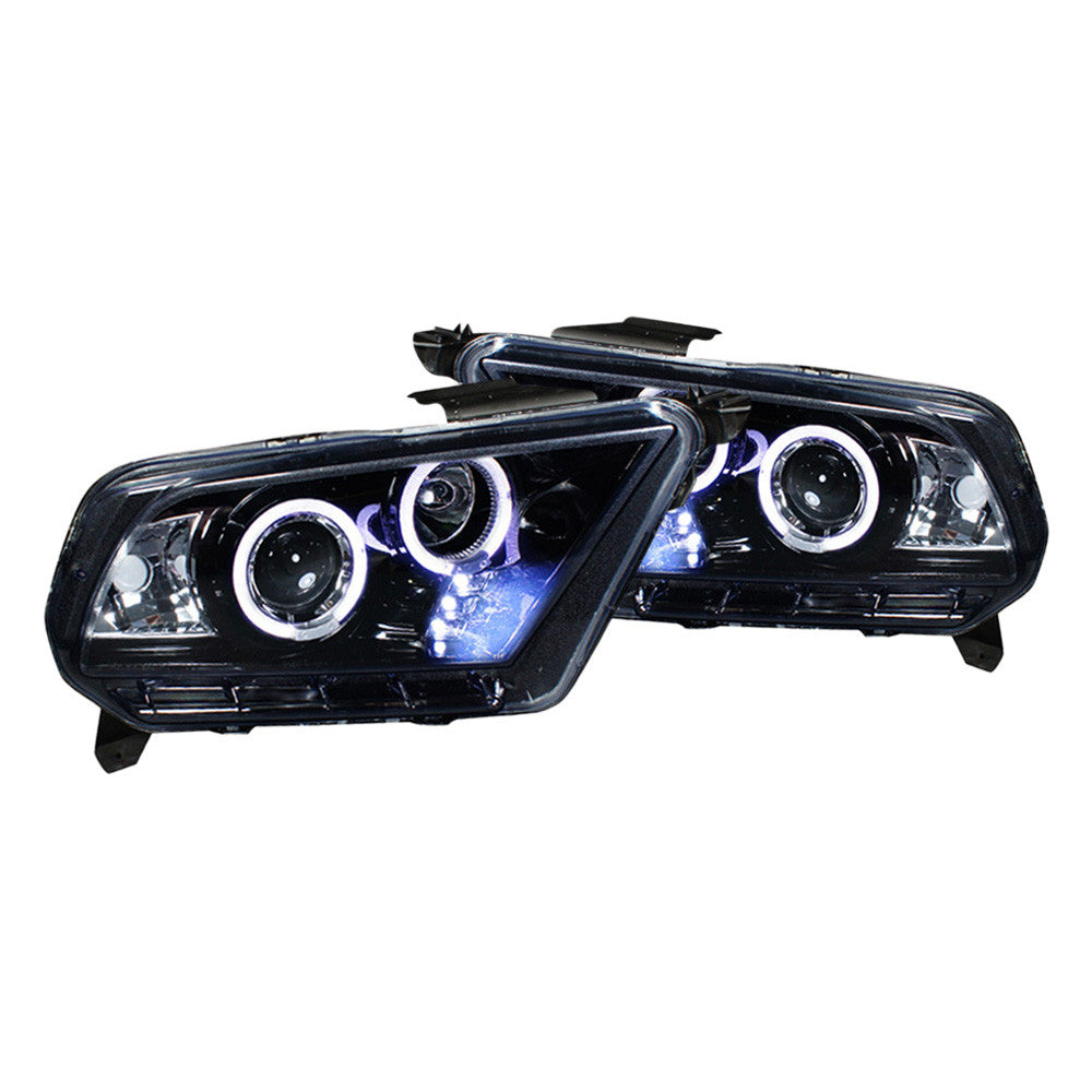 Spec-D 10-13 Ford Mustang Projector Smoked Headlights