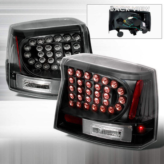 2005-2008 Dodge Charger LED Spec-D Tail Lights Black