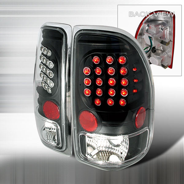 1997-2004 Dodge Dakota LED Spec-D Tail Lights Black