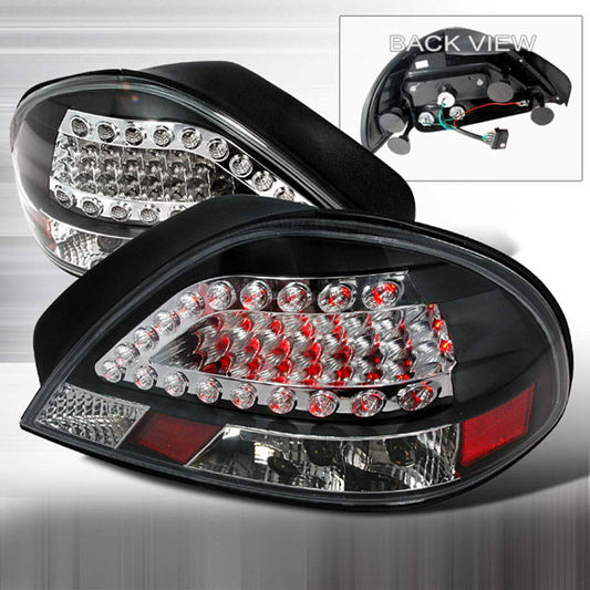 1999-2005 Pontiac Grand Am LED Spec-D Tail Lights Black