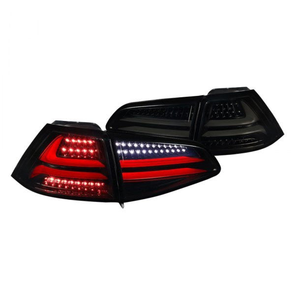Spec-D 15-17 VW Golf Mk7 LED Tail Lights Glossy Black