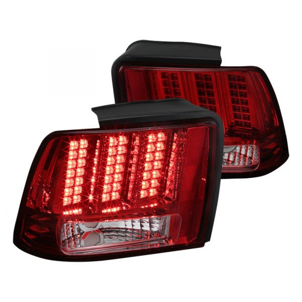 Spec-D 1999-04 Ford Mustang Facelift Sequential LED Tail Lights Red