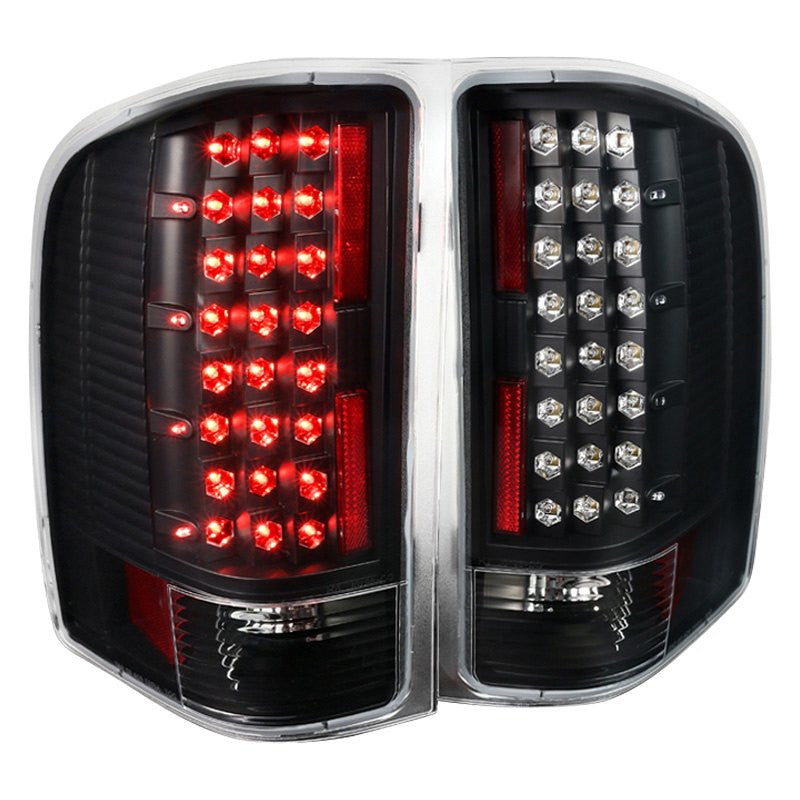 Spec-D 07-13 Chevrolet Silverado LED Tail Lights Black