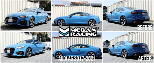 Megan Racing Audi A4 A5 17+ Lowering Springs installed and display