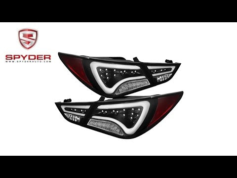 Spyder - Hyundai Sonata 11-13 LED Tail Lights - Light Bar - Black