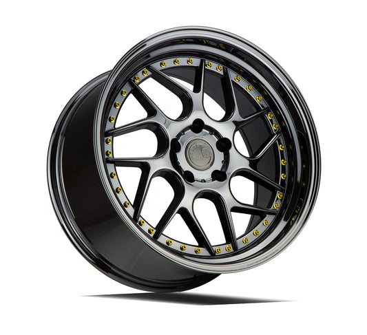 Aodhan DS01 18x10.5 twisted spok black 5x114.3 wheel ET15 stance