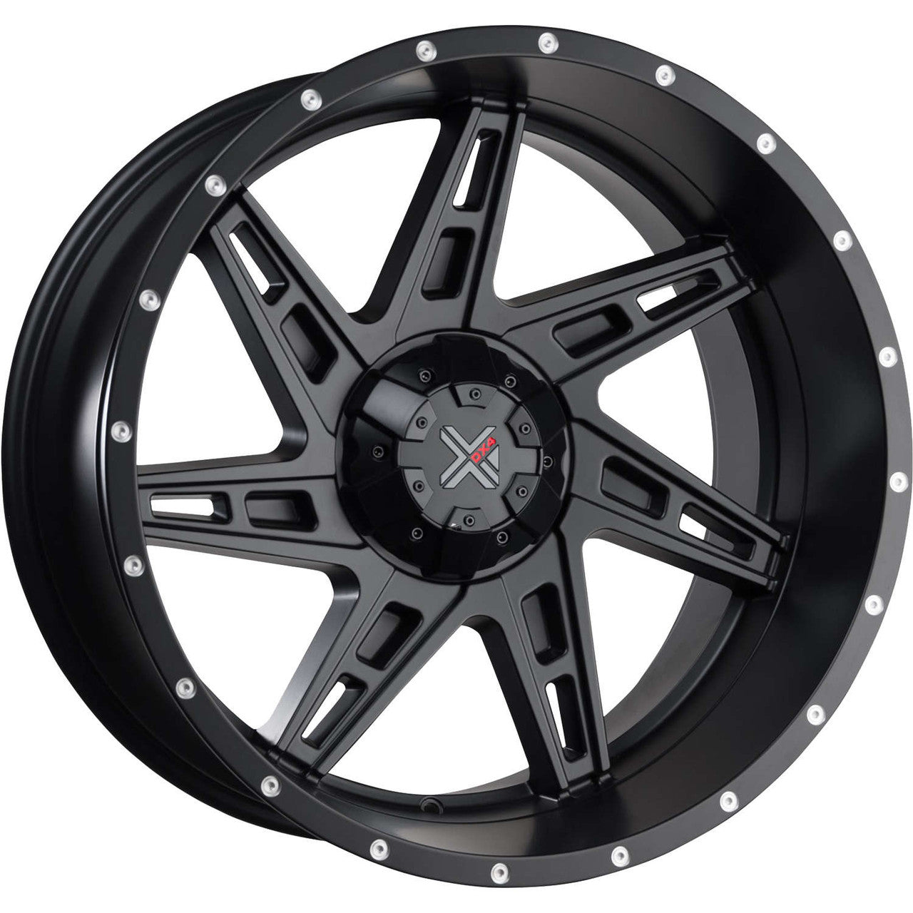DX4 Skull 22X11.5 wheels 8x165.1 Flat Black Full Painted rim