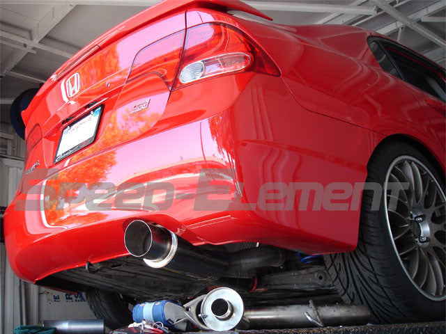 Installed on a Tsudo honda civic si 4dr cat-back