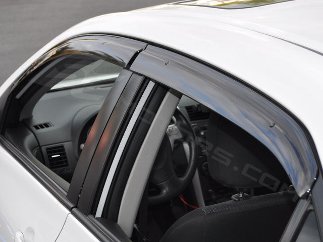 Close up of passenger side visors