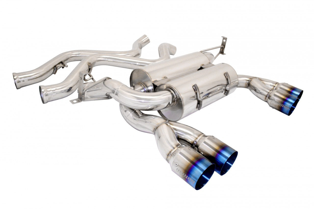 Megan Racing BMW E92 M3 2008+ Blue Titanium tip Axle Back MR-ABE-BE92M3-BT Main Image