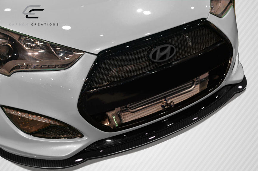 Veloster Front Carbon Creations 12-14 Hyundai Veloster Turbo GT Racing Front Splitter ...