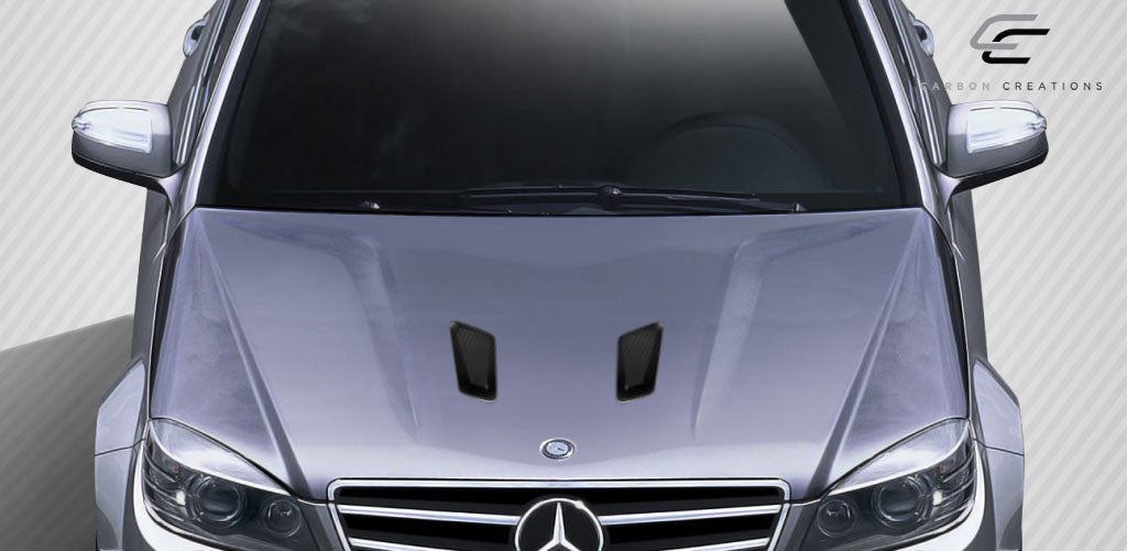 carbon creations 2008 2011 mercedes c63 w204 black series style hood