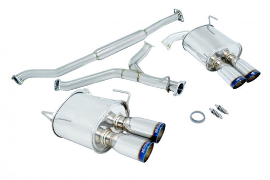 Megan Racing Subaru WRX 11-14 4Dr Burnt Roll Tips Catback Exhaust (MR-CBS-SI114D-M + MR-CBS-SI114D-VO-R)