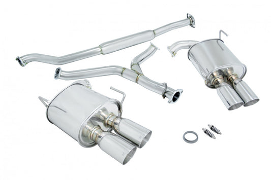 Megan Racing Subaru WRX 11-14 4Dr Stainless Roll Tips Catback Exhaust (MR-CBS-SI114D-M + MR-CBS-SI114D-SRT-R)