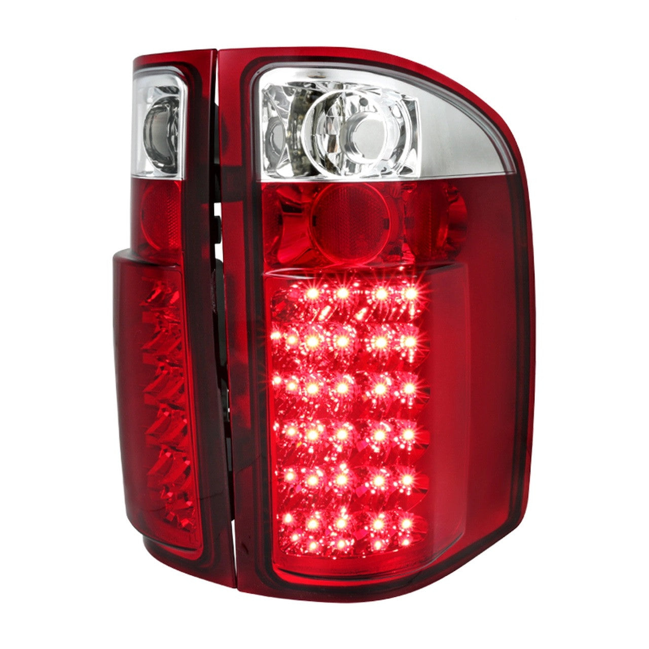 Spec-D 07-13 Chevrolet Silverado Led Tail Lights - Red