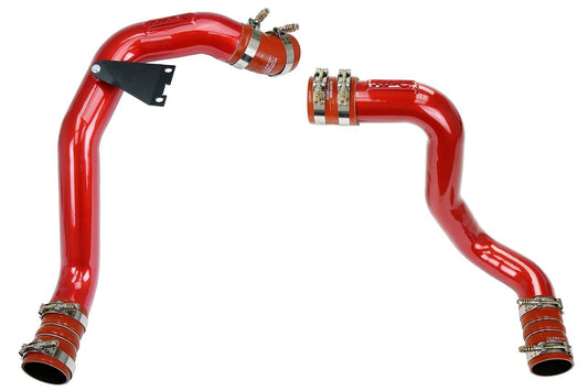 HPS Red Hot Cold Side Charge Pipe with Intercooler Turbo Boots Kit 17-105R-1