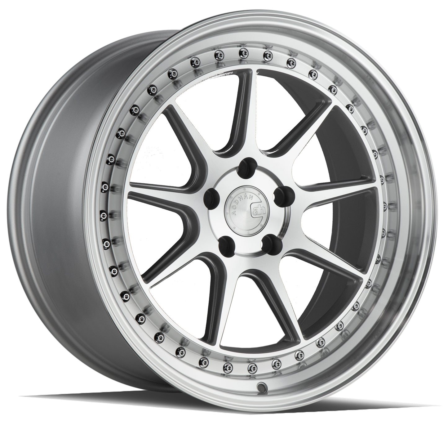 18x.8.50 Aodhan DS-X silver machined semi-forged Hellaflushed wheel