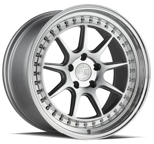 19x11 Aodhan DS-X semi-forged silver machined wheel for stance fitment