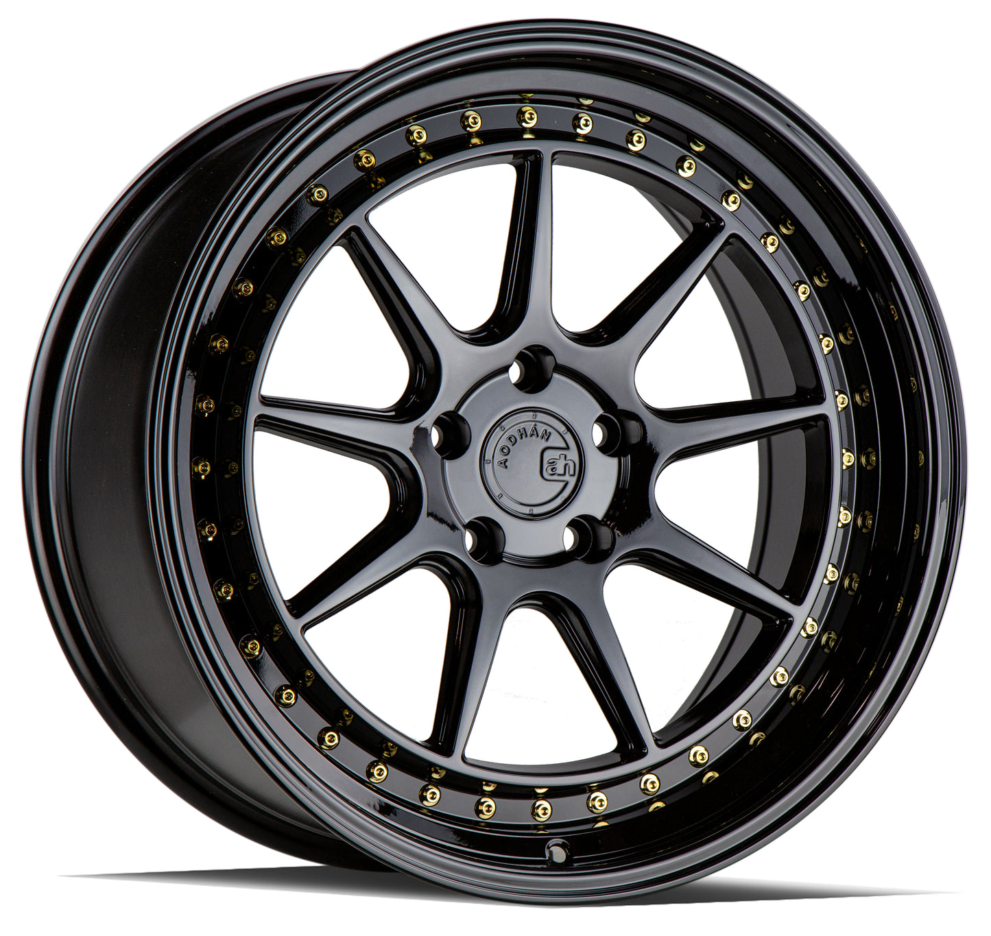 19x8.5 Aodhan DS-X semi-forged gloss black wheel for flush stance