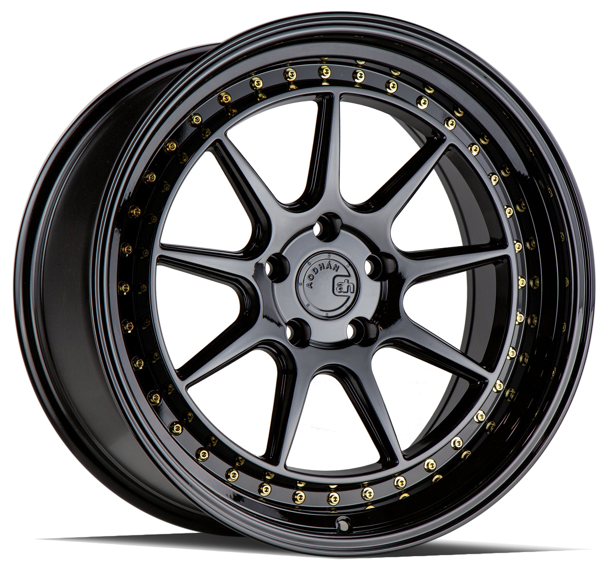 19x8.5 Aodhan DS-X semi-forged gloss black wheel for flush stance