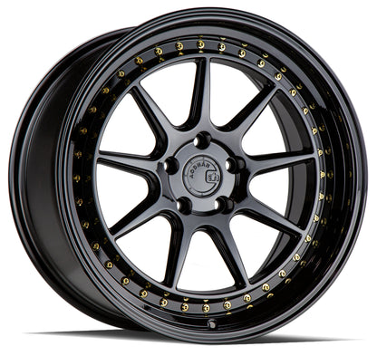 19x8.5 Aodhan DS-X semi-forged gloss black wheel for flush stance